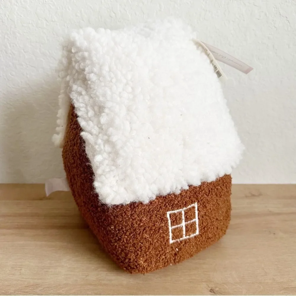Cupcakes and Cashmere Peppermint Gingerbread Teddy Sherpa Pillow TIKTOK NWT